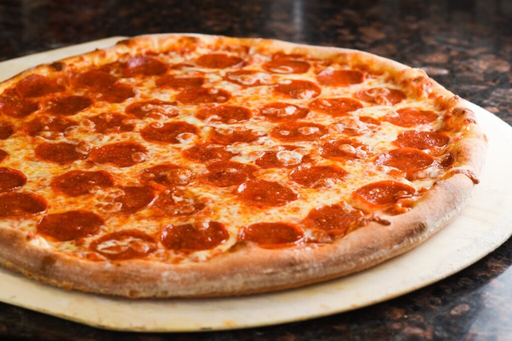 Hot pepperoni pizza delivered by Ambler Pizza
